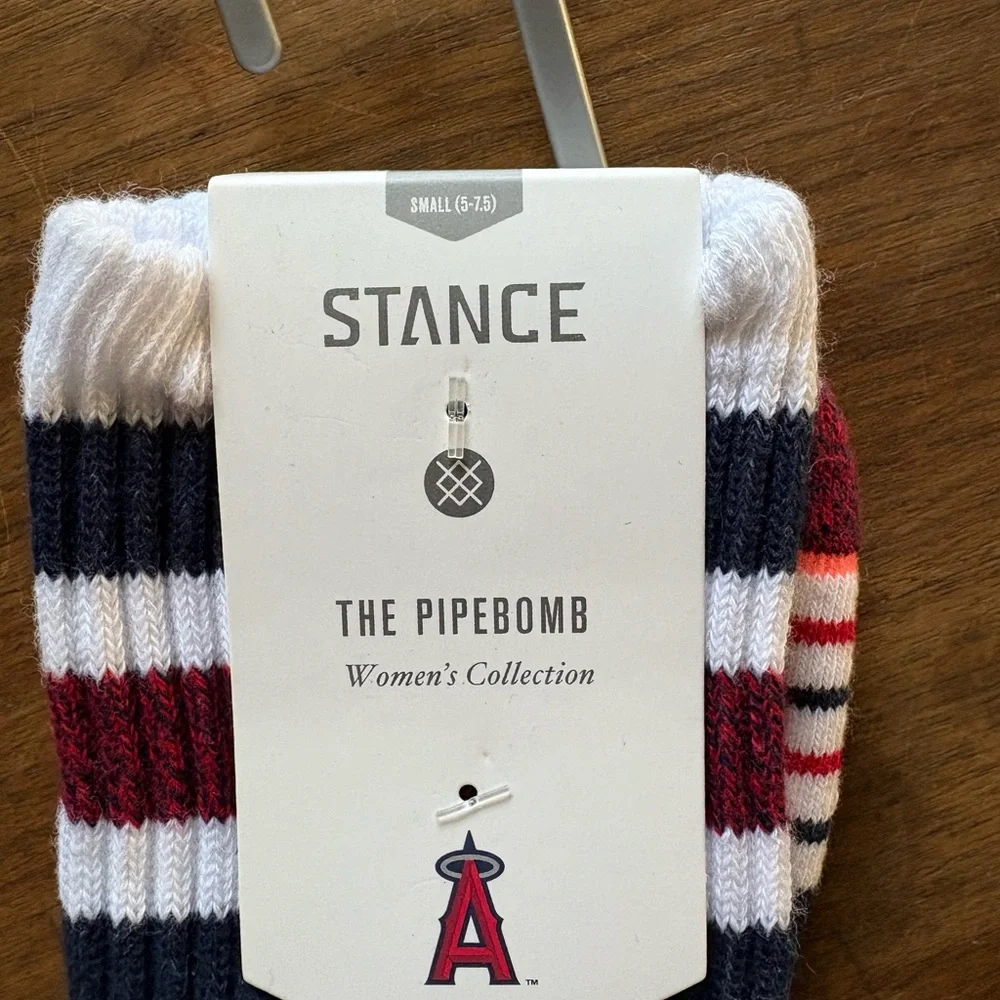 LA Anaheim Angels Stance The Pipebomb Lucky Knee High Socks & 2008 Pens Lot